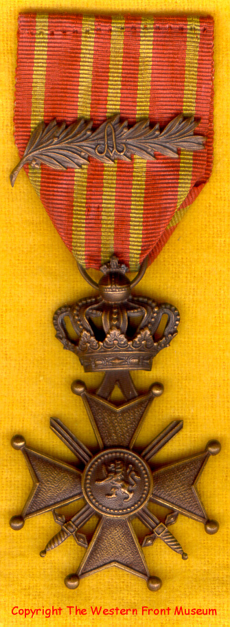Belgium Croix-de-Guerre with bronze palm
