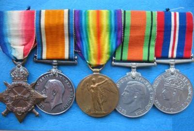 British group of five medals to Lance Corporal Harry Pringle Royal Warwickshire Regiment