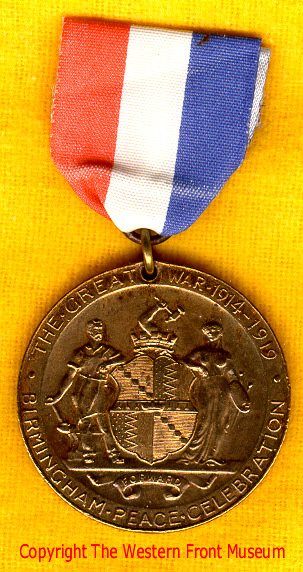 Birmingham Celebration Peace medal 1914-1919