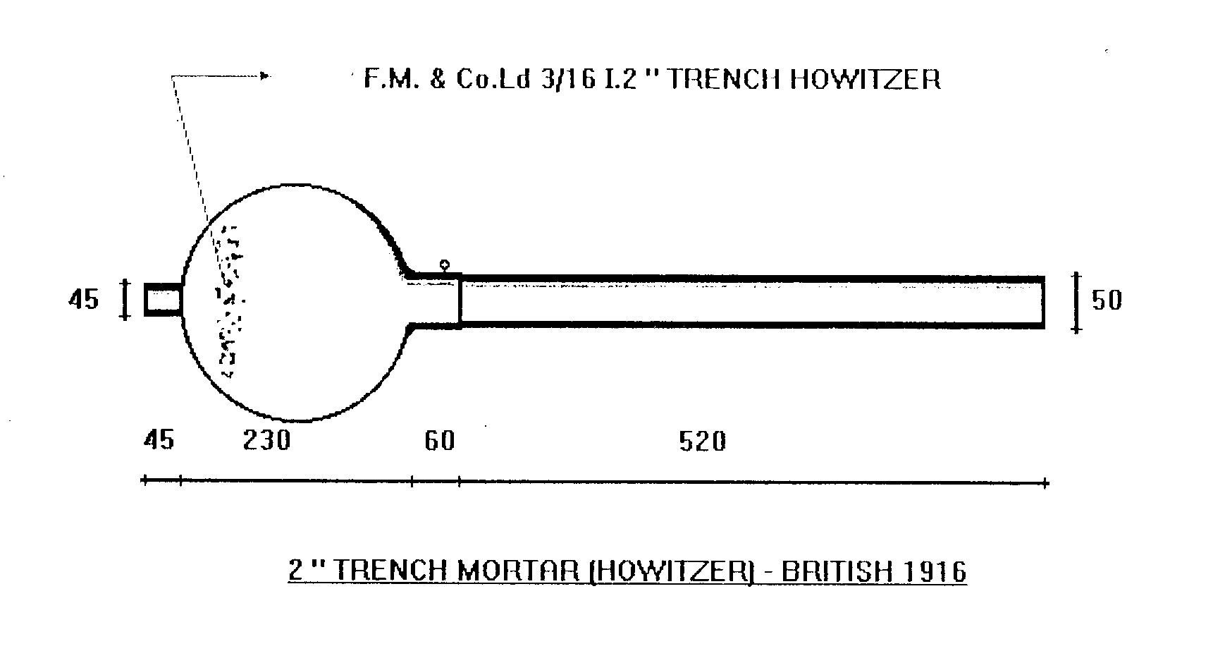 British 2inch trench mortar